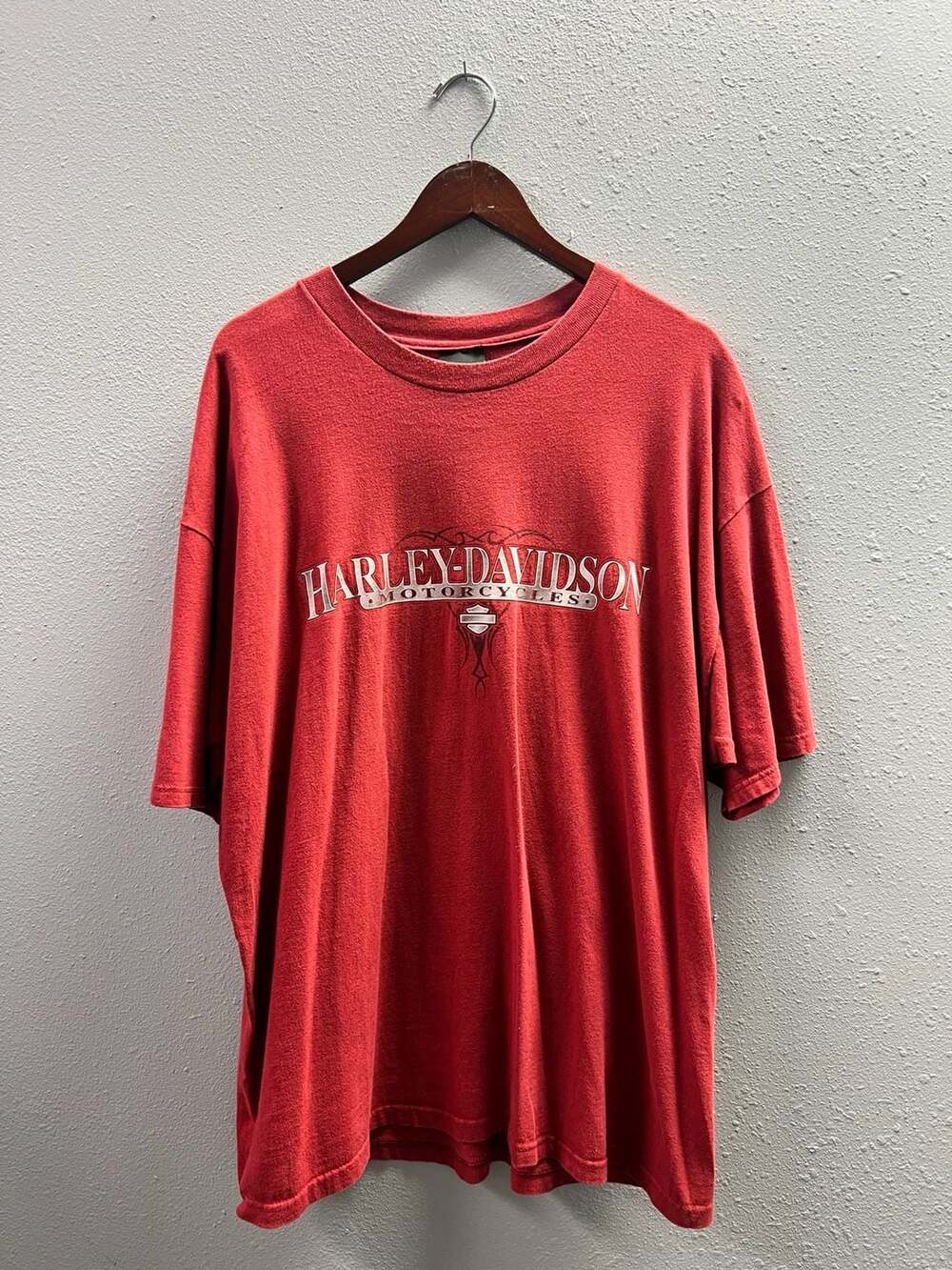 Vintage Harley Davidson Shirt XXL Red Jones Little Rock AR Tee Mens 0122